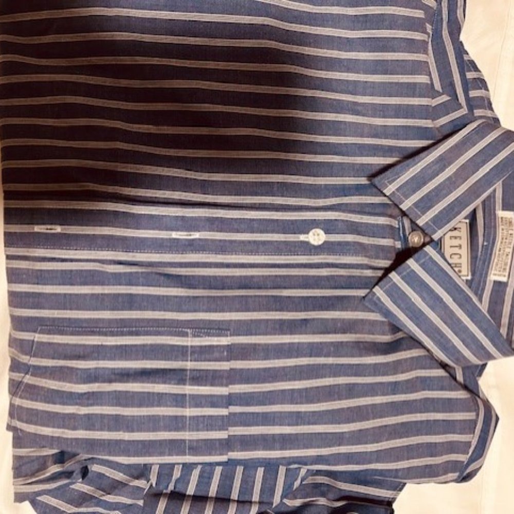 KETCH MEN STRIPE SHIRT LONG SLEEVE 16 32/33